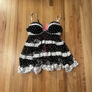 Victoria’s Secret Sexy Little Things Polka Dot Hot Pink Now Cami Size 36C - Picture 1 of 5