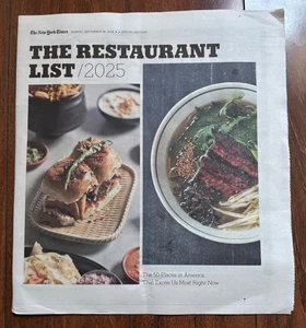 The New York Times - The Restaurant List 2025 - special section - Sep 28 2025 - Picture 1 of 2