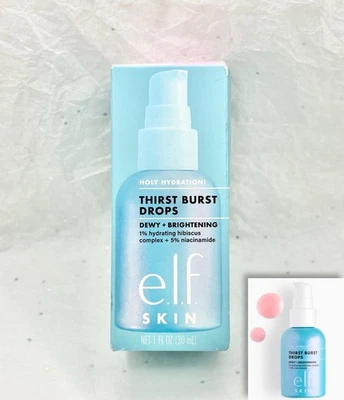 e.l.f. Elf Skin Holy Hydration Thirst Burst Drops 1 盎司 / 30 毫升全新无标签 — 第 1/4 张图片