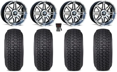 MSA Vibe 14" Wheels Dark Tint 30" Regulator 2 Tires Polaris Sportsman / RZR / - Image 1 of 4