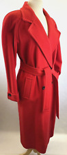 JH Collectibles Size 8 Red Belted Wool Vintage Coat