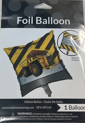 Construction Zone Foil Balloon Boy Truck Construction Birthday Party Decoration  - Image 1 of 2