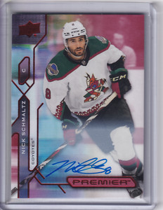 2021-22 UD Premier Collection Nick Schmaltz Hard Signed Auto Card #82