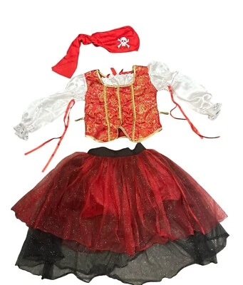 Disfraz de Princesa Pirata de los Mares Rubíes, 3 Piezas, Talla Pequeña Foto 1 de 4