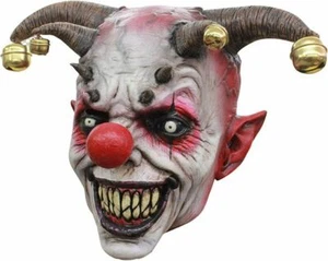 JINGLE JANGLE THE CLOWN SCARY LATEX HALLOWEEN HORROR HEAD MASK - Picture 1 of 1