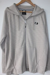 Męska bluza z kapturem Nike Optic zapinana na zamek błyskawiczny kurtka w kolorze beżowym rozmiar L - Zdjęcie 1 z 11