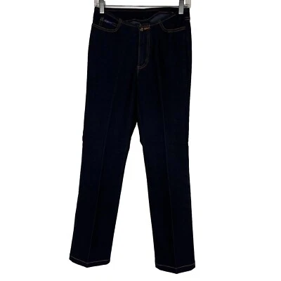 Fubu Classics Jeans Womens Size 5/6 Straight Leg Pleated Front Dark Wash Stretch - Image 1 of 4