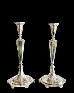 Antiguo Art Deco Polonia 800 Plata Grande Judío Judío Candelabros H. Grabado - Imagen 1 de 16