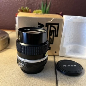 Nikon Nikkor  85mm f/2  Lens  w/Caps # 285881 - Picture 1 of 13