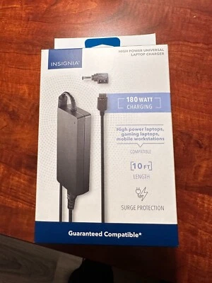 Insignia Universal 180W High Power Laptop Charger AC Adapter   NS-PWL9180 - Image 1 of 4