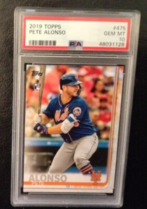 Pete Alonso 2019 Topps Baseball #475 Rookie Card Gem💎 Mint PSA 10