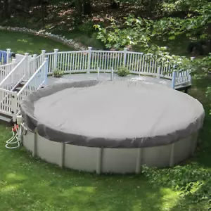 round Winter Pool Cover 22' Ft for 18' above Ground Pools Cover - Picture 1 of 7