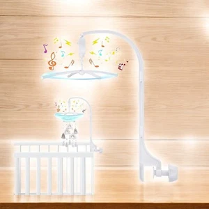 ✅BABYBETT MOBILE ARM MIT SPIELUHR UND HALTERUNG OHNE SPIELZEUG - Bild 1 von 7