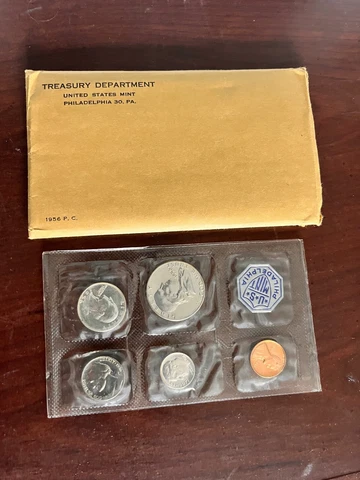 1956 Silver Proof Set Flat Pack in Original US Mint Envelope Cover
