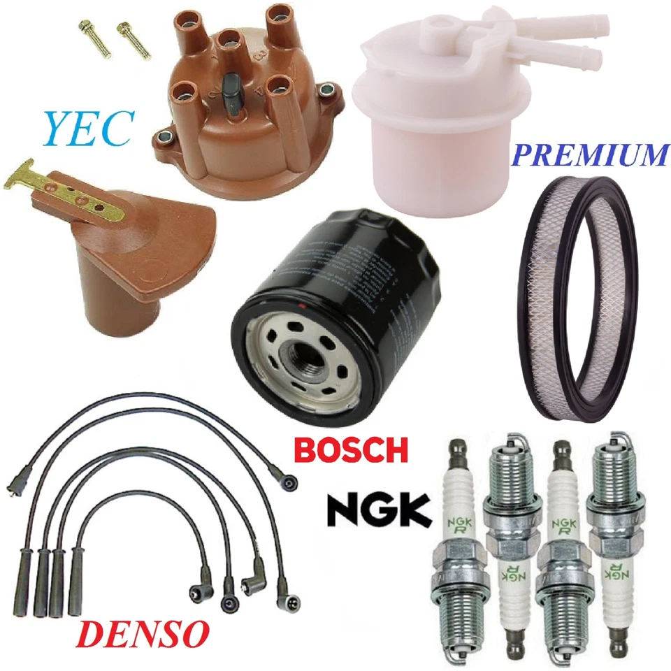 Tune Up Kit Filters Rotor Plug Wire for Toyota Pickup L4 2.4L; Carb 1986-1988 - Image 1 of 1