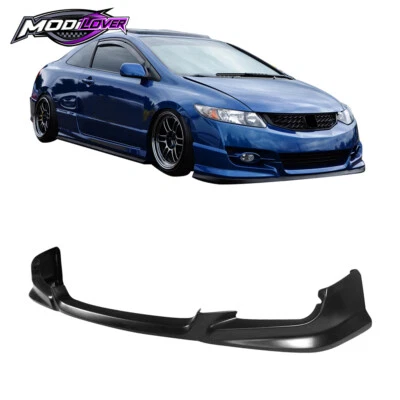 Fits 09-11 Honda Civic Coupe HF-P Style Front Bumper Lip Kit Unpainted PU — 第 1/4 张图片