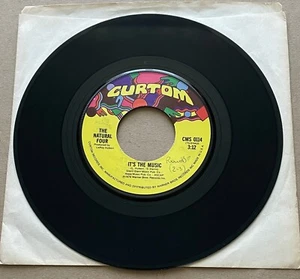 The NATURAL FOUR It's the music + Instrumental USA 7"45 CURTOM CMS 0114 (1976)  - Picture 1 of 2