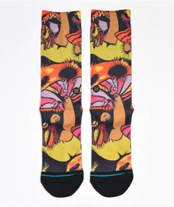 Calcetines de tripulación informales Stance para hombre M 6-8.5 pegajosos negros naranja con 8-10.5 - Imagen 1 de 1