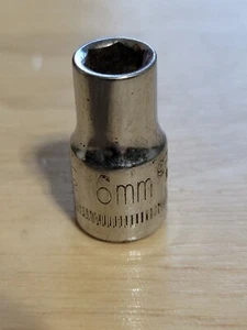 USED CRAFTSMAN 1/4" DRIVE 6 POINT 4MM SHALLOW SOCKET 43502 GOOD CONDITION! - Bild 1 von 5