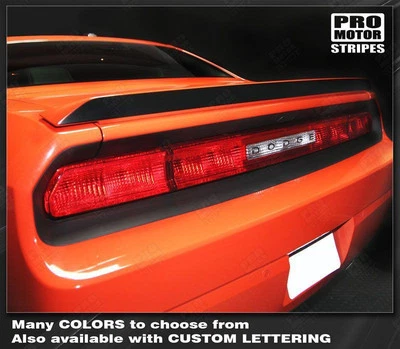 Dodge Challenger 2008-2014 Spoiler Rear Wing Blackout Stripe Decal -Choose Color - Image 1 of 2