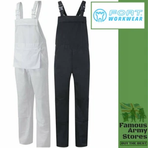 Fort Bib & Brace pantaloni da lavoro da uomo pittore dungaree tuta dura - Foto 1 di 4