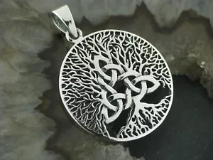 Ketten Anhänger Baum des Lebens Silber 925 Lebensbaum Weltenbaum Kelt.Knoten - Bild 1 von 3