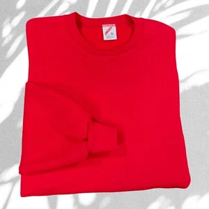 Sudadera de Colección Años 90 Jerzees Cuello Redondo XL Adulto Rojo Pullover Hecha en EE. UU. - Imagen 1 de 8