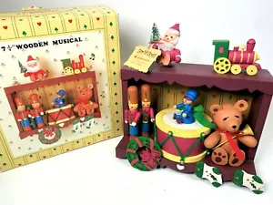 Santa's Shelf Wooden Musical Christmas Display - 7.5" - United Silver & Cutlery - Picture 1 of 8