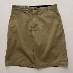 Volcom Corpo Class 32 x 10" Khaki Frickin Casual Slash Pocket Chino Shorts - Picture 1 of 8