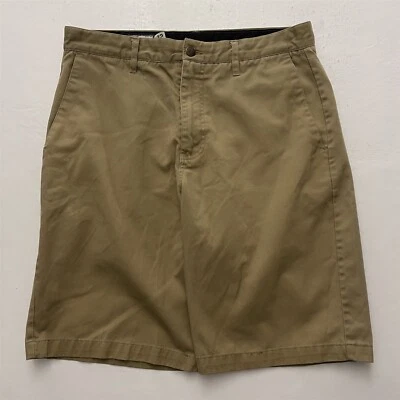 Volcom Corpo Class 32 x 10" Khaki Frickin Casual Slash Pocket Chino Shorts - Image 1 of 4