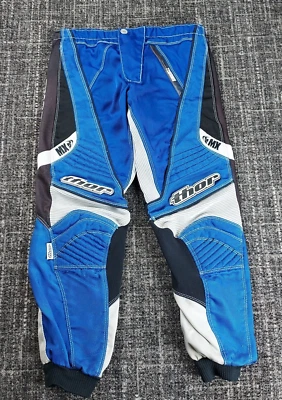 Thor MX Phase Kids Blue Motorcross Dirtbike Pants Blue Size 22 (26x24) - Image 1 of 4