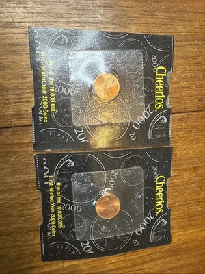 Two! Cheerios One of the 10 Million First-Minted Year 2000 Lincoln Pennies, COA - Image 1 of 4