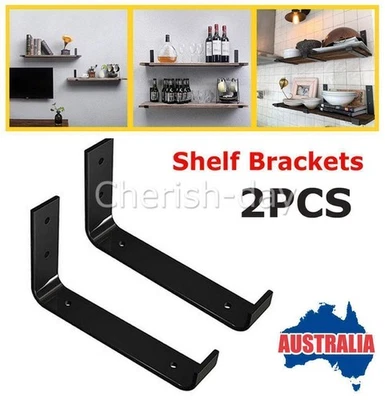 2pcs/set L-shaped Shelf Brackets for Shelves Support Farmhouse Wall Hanging - image 1 of 4