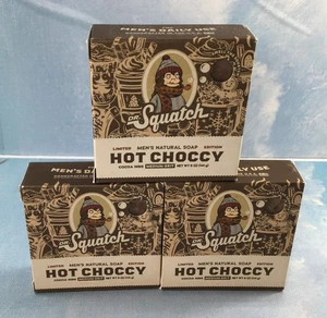 Dr. Squatch Hot Choccy Soap, 3 Pack, 5 oz Each, Natural Soap, Medium Grit - Picture 1 of 9