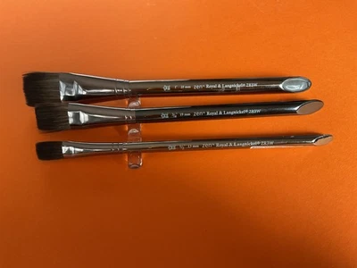 Royal & Langnickel  Zen 83 Watercolour 3 short flat artist  brushes P2191 - Image 1 of 4