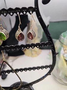 Earrings Pierced Dangle Ametrine. 925silver Teardrop French Wire - Picture 1 of 5
