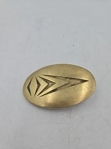 Vintage Solid Bass Belt Buckle With Some Kind Of Symbol On It - Picture 1 of 6