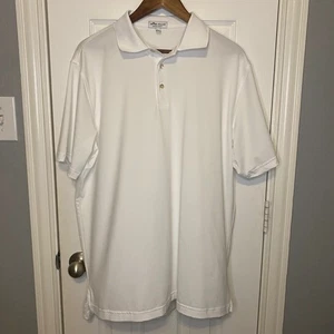 Peter Millar Summer Comfort Men's White Polo Shirt Short Sleeve Size L - Picture 1 of 5