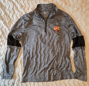 Chaqueta FC BARCELONA Adulto Grande Cuarto Cremallera Manga Larga Calentamiento Pullover - Imagen 1 de 3