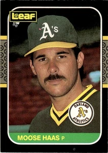 1987 Leaf Moose Haas Oakland Athletics #54 - Picture 1 of 2