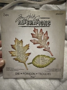 Nuevo troquel Sizzix Bigz Tattered Leaves #656927 retirado por Tim Holtz - Imagen 1 de 2