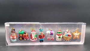 Vtg Department 56 Gardening Glass Mini Ornaments Set of 8 W/Box 2000 - Picture 1 of 6