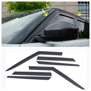 black Window Visor Vent Shades Sun Rain Guard For 2018-2023 LR Range Rover Velar - Foto 1 di 8