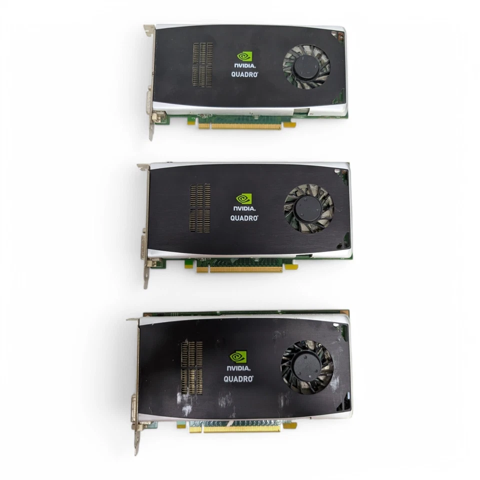3 X HP NVIDIA Quadro FX 1800 768MB GDDR3 PCIe x16 Graphics Card P/N: 519296-001 - Image 1 of 4