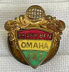 1917 Aksarben Ak-Sar-Ben Membership Lapel Pin Omaha Nebraska NE - Picture 1 of 3