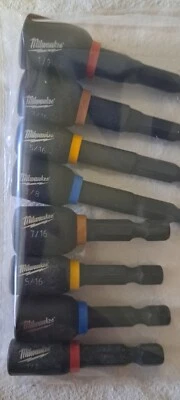 Milwaukee Shockwave Magnetic Impact Nut Drivers. 1-7/8" and 2-9/16" lengths.  - Image 1 of 3