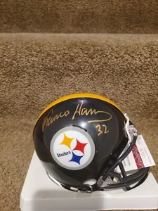 Franco Harris JSA Cert Autographed Pittsburgh Steelers Mini Helmet Gold Pen #2 - Picture 1 of 6
