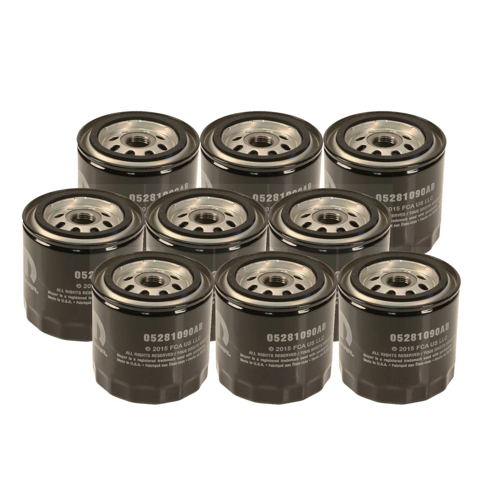 Genuine OEM Mopar Set of 9 Engine Oil Filters Main For Jeep Commander 4.7L V8 - Image 1 of 1