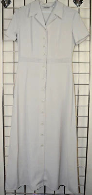 Vestido maxi vintage AKA Eddie Bauer tamanho 4 P/M anos 80 bege arenoso forrado fluido - Imagem 1 de 4
