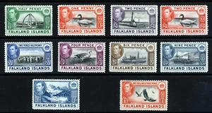FALKLAND ISLANDS King George VI 1938-50 PART SET TO 1/3d. SG 146 to SG 159 MINT - Picture 1 of 2